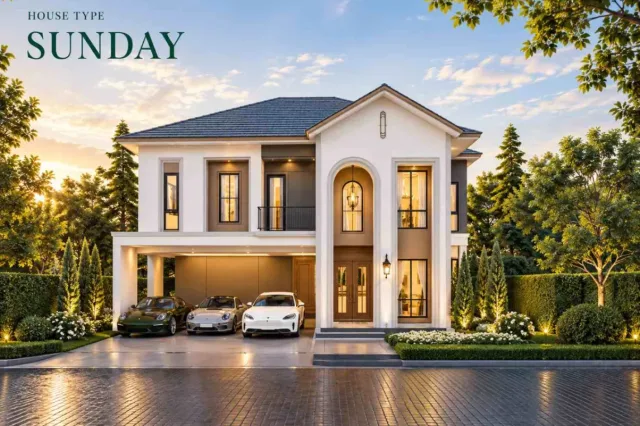 4-Bedroom Villa with Private Garden at The Palm Grandio's, Pattaya