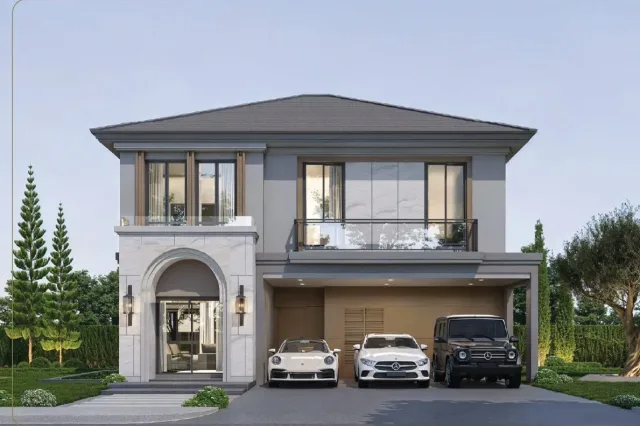 Вилла с 3 спальнями и собственным садом в The Palm Pattaya Chaiyapornvitee 25, Паттайя