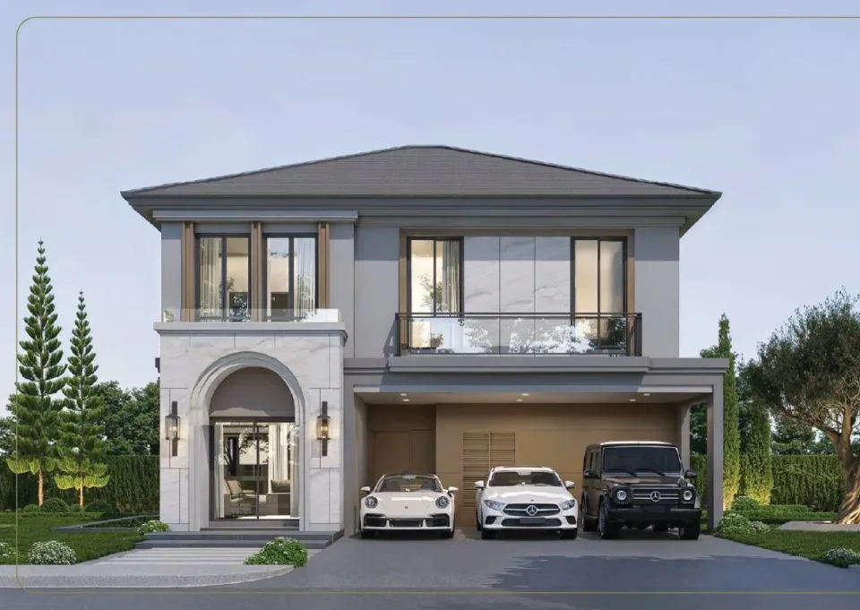 3-Bedroom Villa with Private Garden at The Palm Pattaya Chaiyapornvitee 25, Pattaya