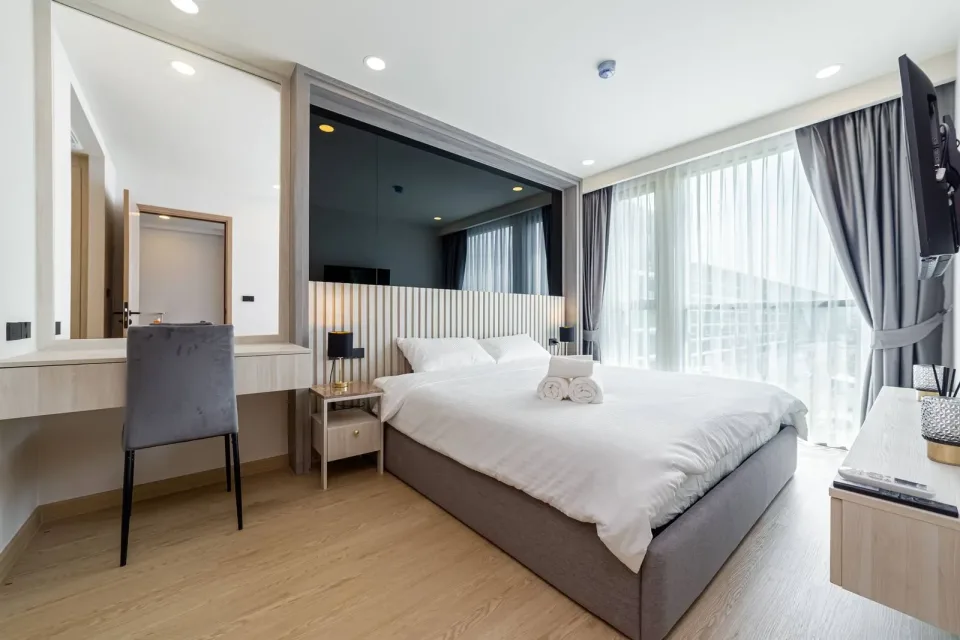 Квартира с 1 спальней и видом на горы в The Ozone Condominium, Банг Тао