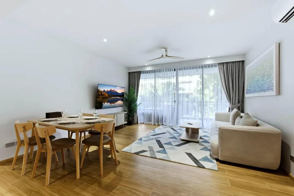 Квартира с 2 спальнями и прямым выходом к бассейну в Laguna Beach Residences Reef, Банг Тао