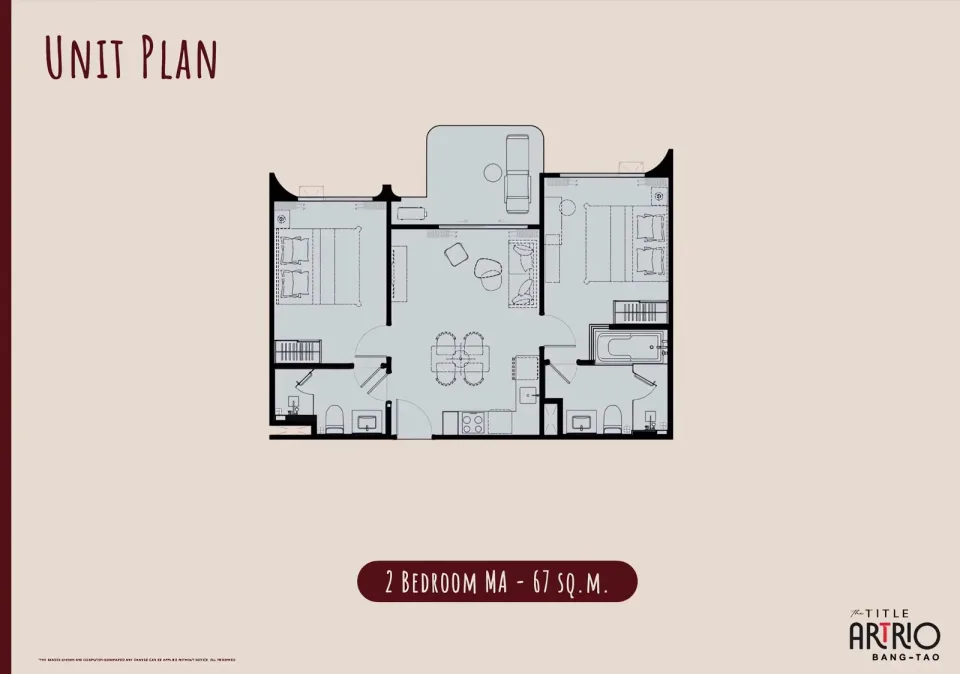 2-Bedroom Condo at The Title Artrio Bang-Tao, Phuket