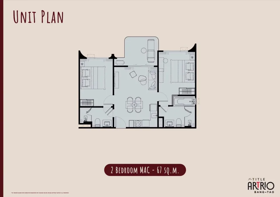 2-Bedroom Condo at The Title Artrio Bang-Tao, Phuket