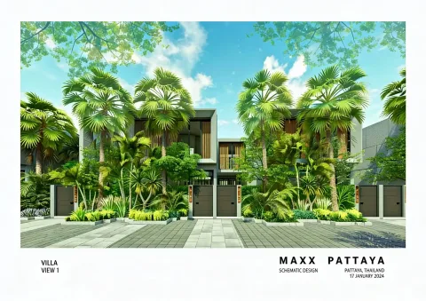 MAXX Pattaya — Villas & Townhouses in East Pattaya from ฿4.9M — landscaped area and leisure space