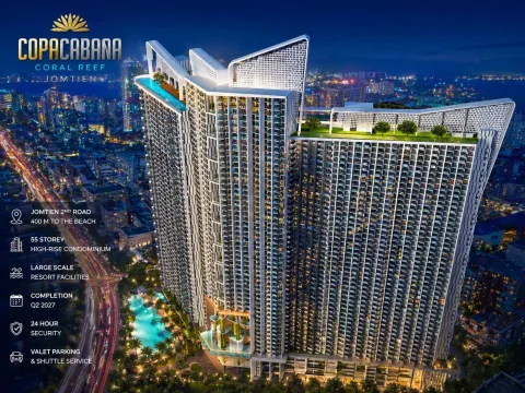 Copacabana Coral Reef — квартира в Джомтьене от ฿3,8 млн — архитектура и фасад комплекса
