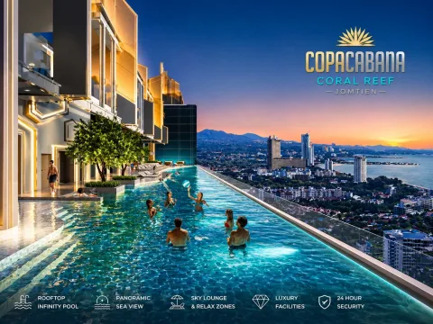 Copacabana Coral Reef — квартира в Джомтьене от ฿3,8 млн — территория и зона отдыха