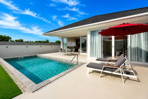 Huay Yai Park Villas Pattaya — виллы с бассейном в Хуай Яй — архитектура и фасад комплекса