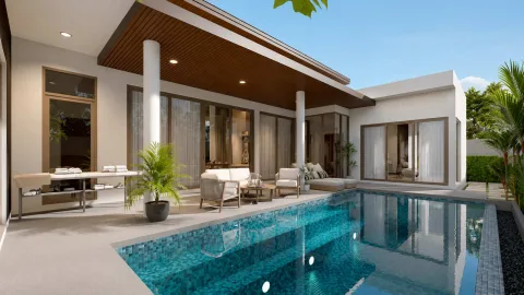 Evergreen Villas Phuket — виллы в Пру Джампа от ฿14,9 млн — территория и зона отдыха