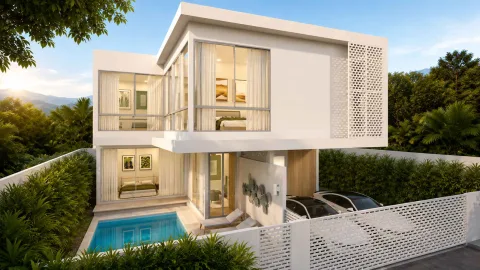 Elite Hillside Villas Phuket — виллы в Чалонге от ฿12,95 млн — архитектура и фасад комплекса