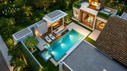 Luna Vista Phuket от ฿29,87 млн — виллы у Nai Yang — территория и зона отдыха