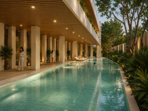 Lumina Luxury Pool Villa — Private Pool Villas in Pattaya — landscaped area and leisure space