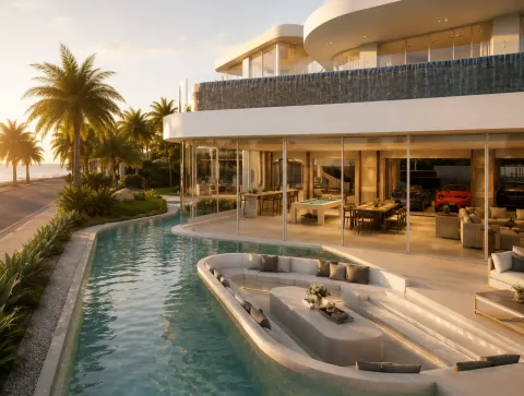 Villa Asongkhai — вилла на первой линии Dongtan Beach — бассейн и общественная инфраструктура
