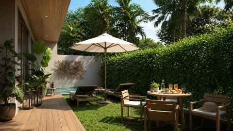 Sudara Phuket — Residences Near Bang Tao Beach in Phuket — landscaped area and leisure space