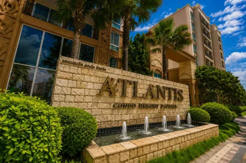 Atlantis Condo Resort Pattaya — квартиры у пляжа Джомтьен — архитектура и фасад комплекса