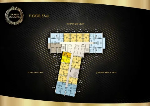 Grand Solaire Pattaya — Condos in a 67-Storey Skyscraper — shared pool and communal facilities