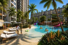 Seven Seas Le Carnival — Resort Condos in Jomtien — bedroom or private area