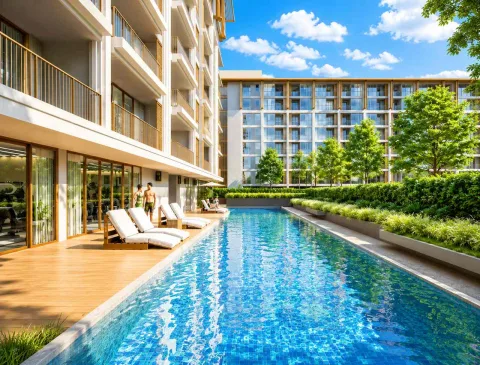 The Ozone Oasis Condominium — квартиры рядом с Laguna Phuket — бассейн и общественная инфраструктура