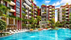 The Title Artrio Bang-Tao — Condos near Bang Tao Beach — landscaped area and leisure space