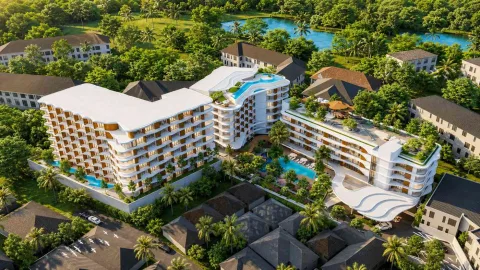 Vibe Residence Karon — Condos near Karon Beach — landscaped area and leisure space