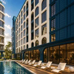 Above Element Condo — квартиры в Банг Тао — спальня или приватная зона