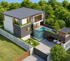 Harmony Hills Villas Pattaya — Pool Villas in Huai Yai — architecture and facade