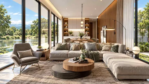 Vera Lakefront — landscaped area and leisure space