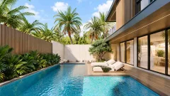 Astera Villas Jomtien — частные виллы с бассейнами в Паттайе — архитектура и фасад комплекса