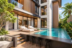 Astera Villas Jomtien — частные виллы с бассейнами в Паттайе — интерьер жилого пространства