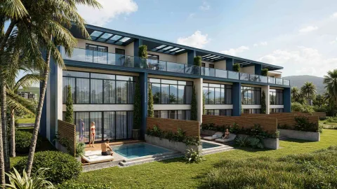 Above Element Private Pool Residence — таунхаусы с бассейнами в Бангтао — общий вид проекта в районе Банг Тао