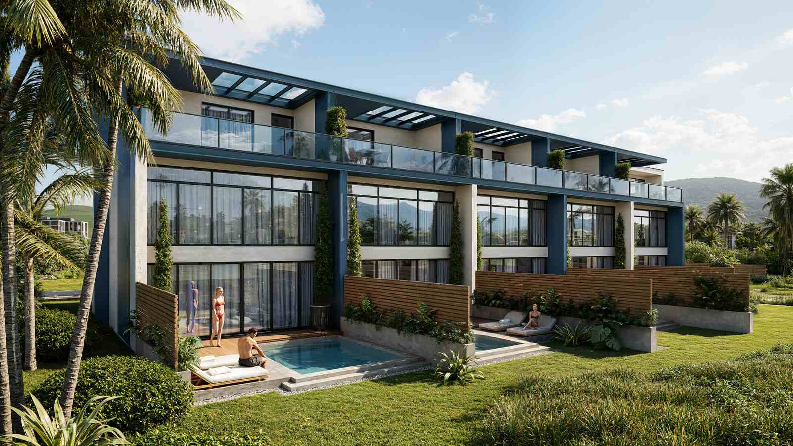 Above Element Private Pool Residence — таунхаусы с бассейнами в Бангтао