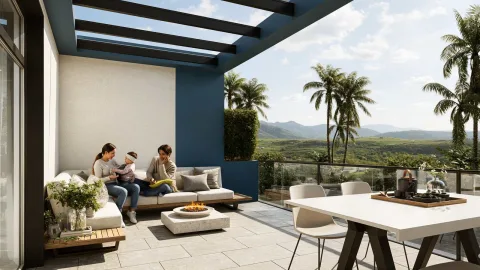 Above Element Private Pool Residence — таунхаусы с бассейнами в Бангтао — территория и зона отдыха